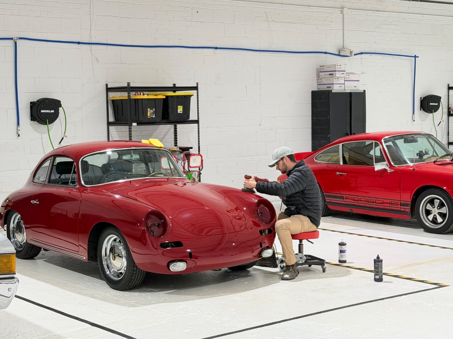 Paint correction on Porsche 356B at Oakwood Automotive